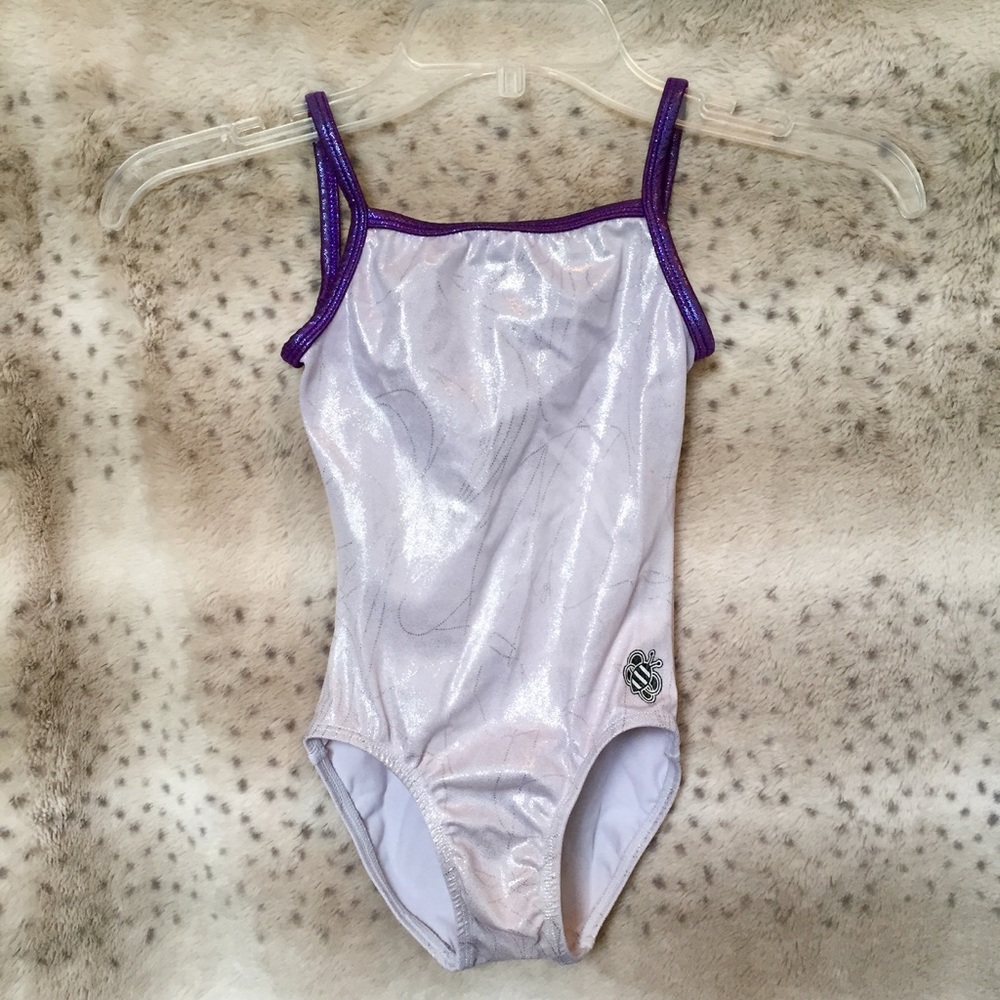 Purple & White Iridescent Leotard